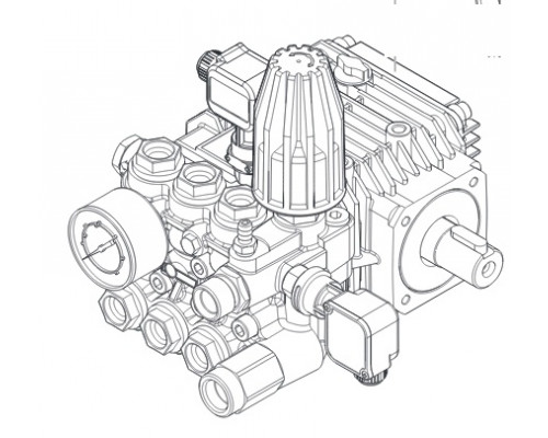 Насос плунжерный высокого давления Comet ZW-K 3525 S K 2 для К 5.13 (13,4/172) 1450 об/мин вал 24 мм