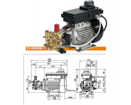 Насос плунжерный MTP AXR 9/140 TSI с эл. двигателем 2,9 Квт 220 В