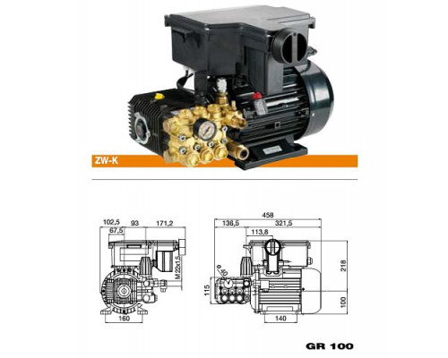 Насос плунжерный MTP ZW-K 13/180 TSR с эл. двигателем 5,0 Квт 380 В