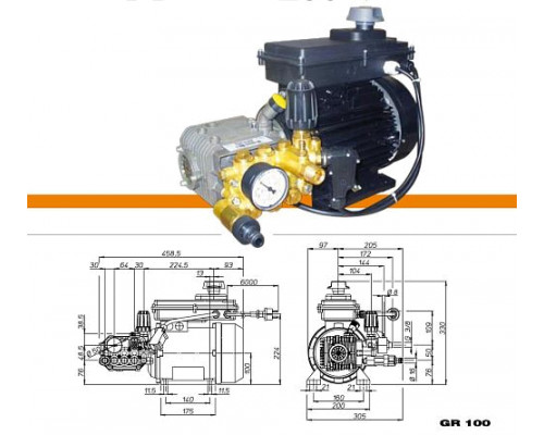 Насос плунжерный MTP LW-K 13/170 TSR с эл. двигателем 4,1 Квт  380 В