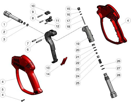 Ремкомплект курка распылительного RL 57  11x1 шт.