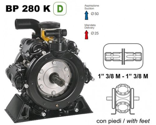 Насос мембранный Comet® серия BP280 D (248л/мин; 20 бар); вал ВОМ 1