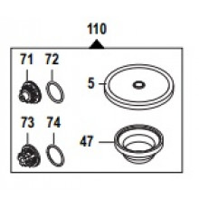 Ремкомплект насоса серии IDS 1201/1401: мембрана NBR (KIT110)