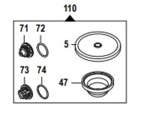 Ремкомплект насоса серии IDS 1201/1401: мембрана NBR (KIT110)