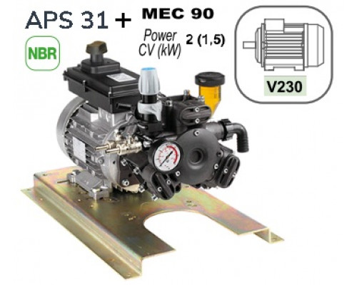 Насос мембранный Comet® серия APS 31 (26 л/мин; 30 бар) с эл. двигателем MEC90 (220В)