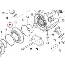 Фланец  пластиковый насоса APS 71