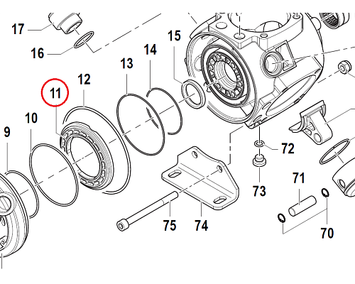 Фланец  пластиковый насоса APS 71