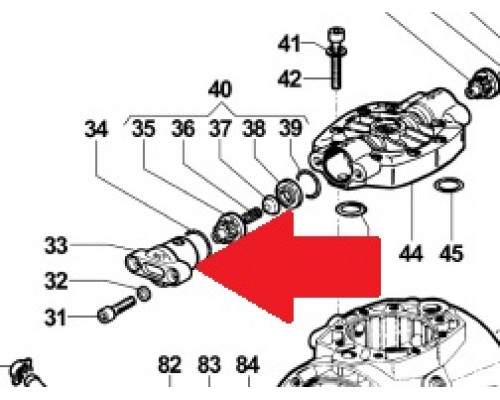 Крышка 1 клапана насоса APS 101/121-145 (1х3)