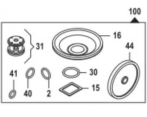 Ремкомплект насоса серии BP 20/15: мембрана NBR (KIT100)