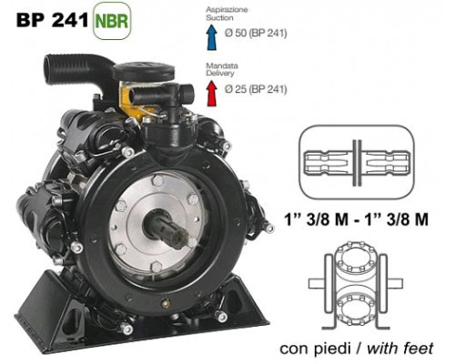 Насос мембранный Comet® серия BP241(222 л/мин; 20 бар); вал ВОМ1