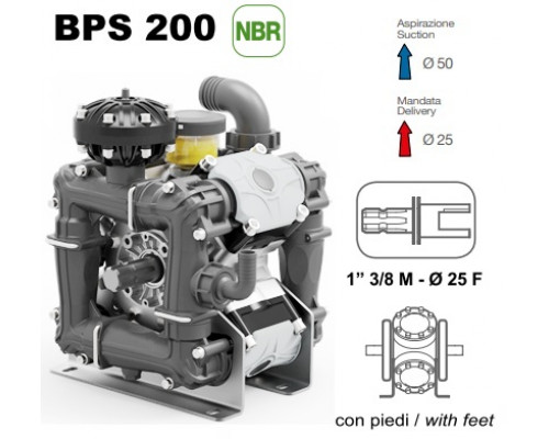 Насос мембранный Comet® серия ВPS200 (199 л/мин; 20 бар); ВОМ 1