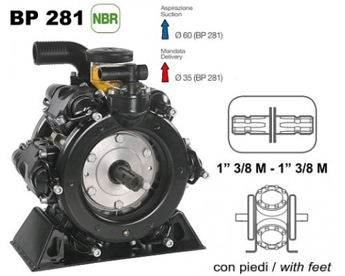 Насос мембранный Comet® серия BP281 (248л/мин; 20 бар); вал ВОМ 1