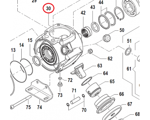 Корпус насоса  APS 51/61/71