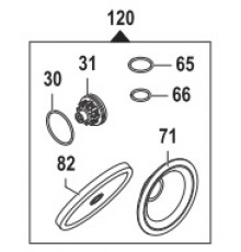 Ремкомплект насоса серии APS 101/121: мембрана NBR (KIT120)