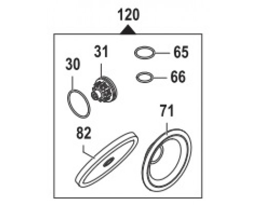 Ремкомплект насоса серии APS 101/121: мембрана NBR (KIT120)