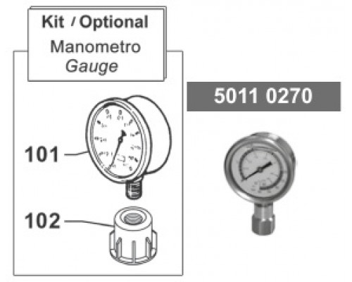 Манометр с переходником (KIT) насоса MC8/18