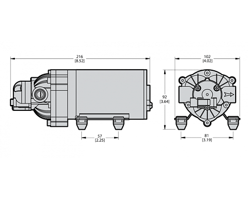 Насос мембранно-поршневой Comet® серия EVERFLO EF 2200 (8,3 л/мин; 4,8 бар) 12V