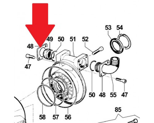 Пластина крепежная насоса APS101/121 (1х2)