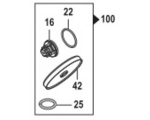 Ремкомплект насоса серии APS 31/41: мембрана NBR (KIT100)