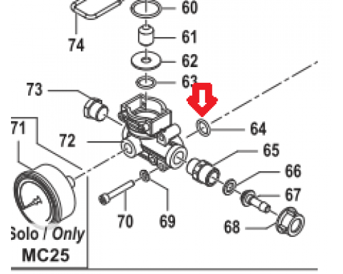 Кольцо 2,9х13,8 насоса MC 20/20 1210002500