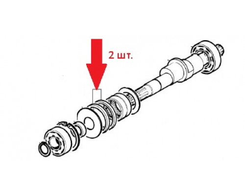 Кольцо 99X88X8 насоса APS101/121 (1х2)