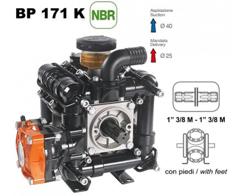 Насос мембранный Comet® серия BP171 (162 л/мин; 20 бар); вал ВОМ 1