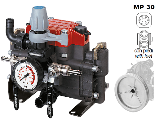 Насос мембранно-поршневой Comet серия МР30 (29,2 л/мин; 30 бар) с шкивом d=292