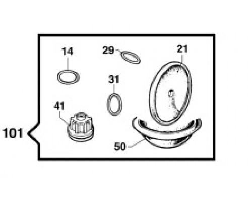 Ремкомплект насоса серии BP 105/125: мембрана NBR (KIT101)