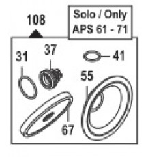 Ремкомплект насоса серии APS 51/61/71: мембрана NBR (KIT108)