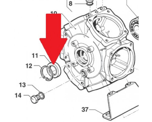 Сальник 35х52х10 насоса BP205/235/241/280/281/300/BPS300