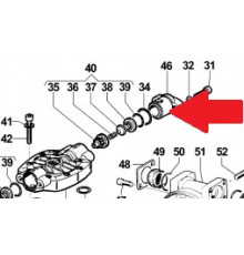 Крышка 2 клапана насоса APS 101/121-145 (1х3)