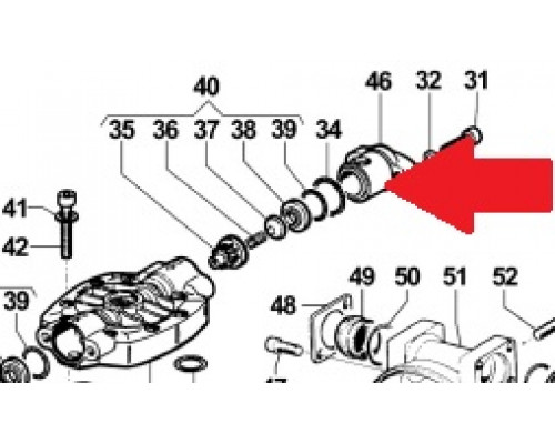 Крышка 2 клапана насоса APS 101/121-145 (1х3)