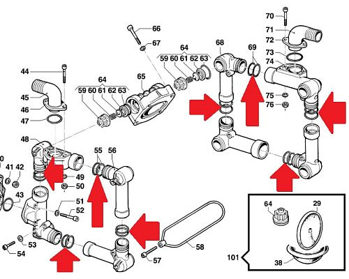 Кольцо 3,0х36 насоса BP 151/171 (1х16)