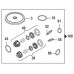 Ремкомплект насоса серии BP 110 (KIT100)/115/135 (KIT120) мембрана NBR