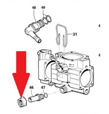 Гайка фитинга насоса BP20 - MP20