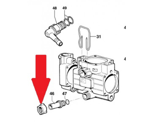 Гайка фитинга насоса BP20 - MP20