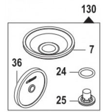 Ремкомплект насоса серии MC 20/25: мембрана NBR (KIT130)