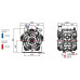 Насос мембранный Comet® серия ВPS260; пред.клапан/защита ВОМ; (249 л/мин; 20 бар); вал ВОМ 1