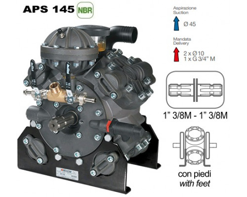 Насос мембранный Comet® серия APS 145 (142 л/мин; 50 бар); вал ВОМ 1